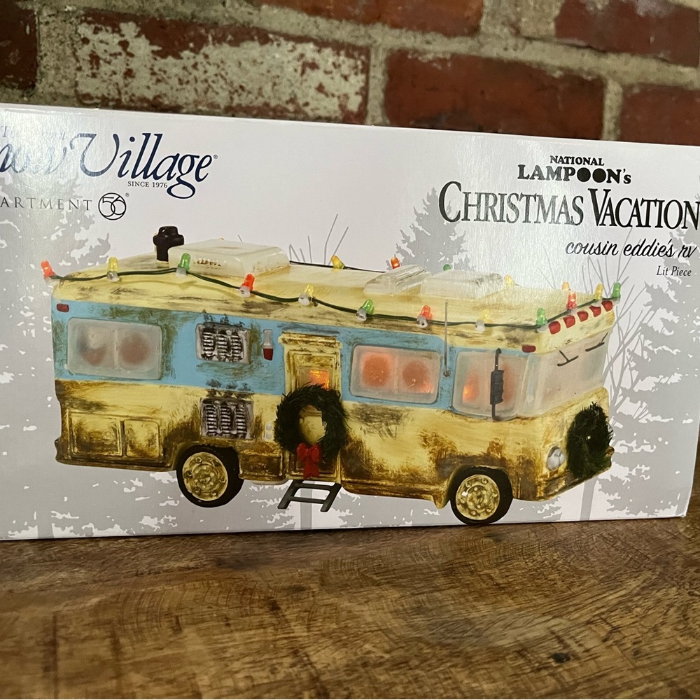 National Lampoon Christmas vacation cousin Eddie’s RV department 56 Snow Village